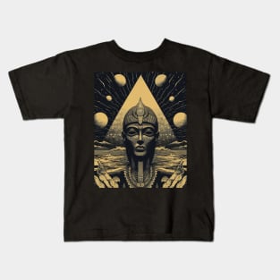 Egyptian Ancient Alien God Illustration Kids T-Shirt